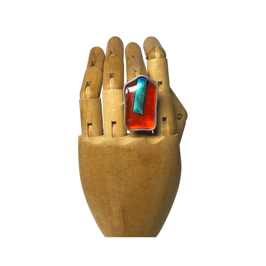 Anel de Prata Laranja