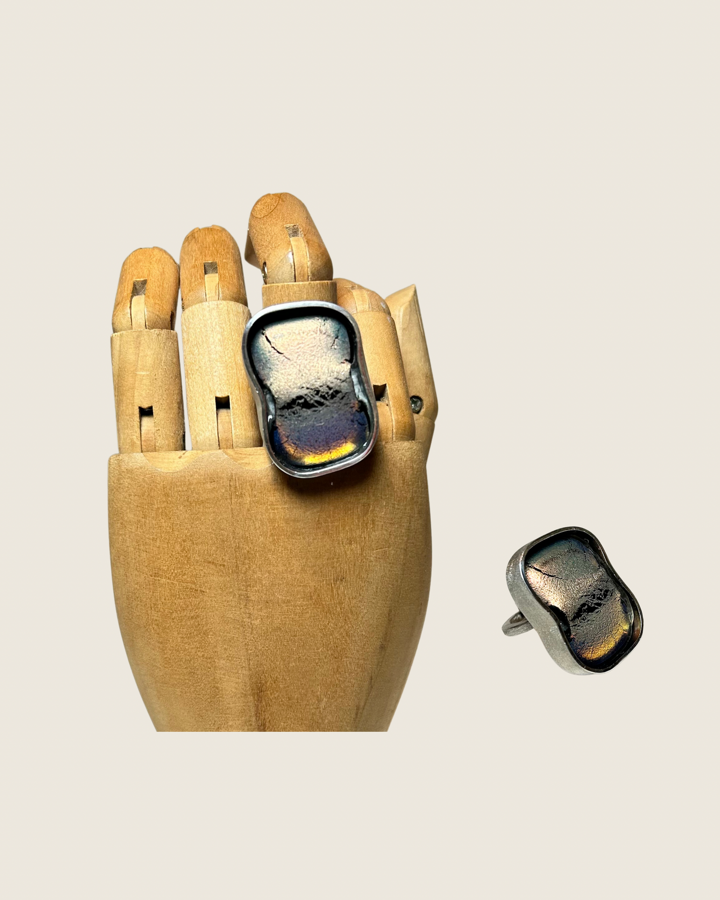 Anel de Prata Metalizado